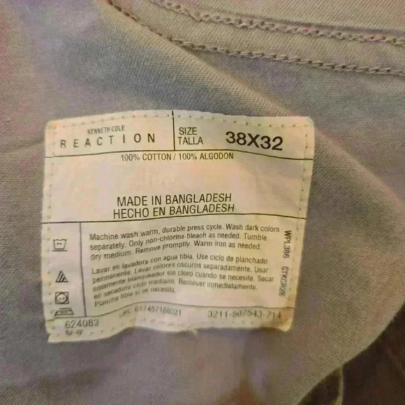 Kenneth Cole Mens Straight Leg Relaxed Fit Cotton Jeans Taupe Size 38W - Picture 9 of 9